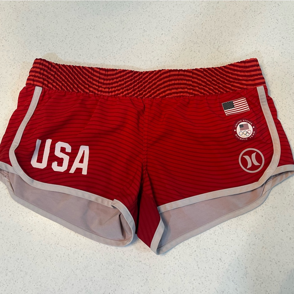 Red USA Athletic Shorts board shorts